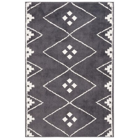 Safavieh 9 x 12 ft. Pyramid Contemporary Power Loomed Rectangle Rug Charcoal & Ivory PYR213H-9